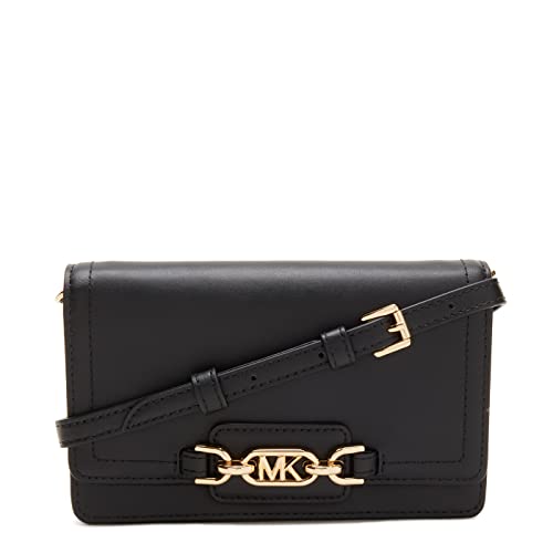 Michael Kors Heather Phn CHN Xbody, Torba damska, Czarny