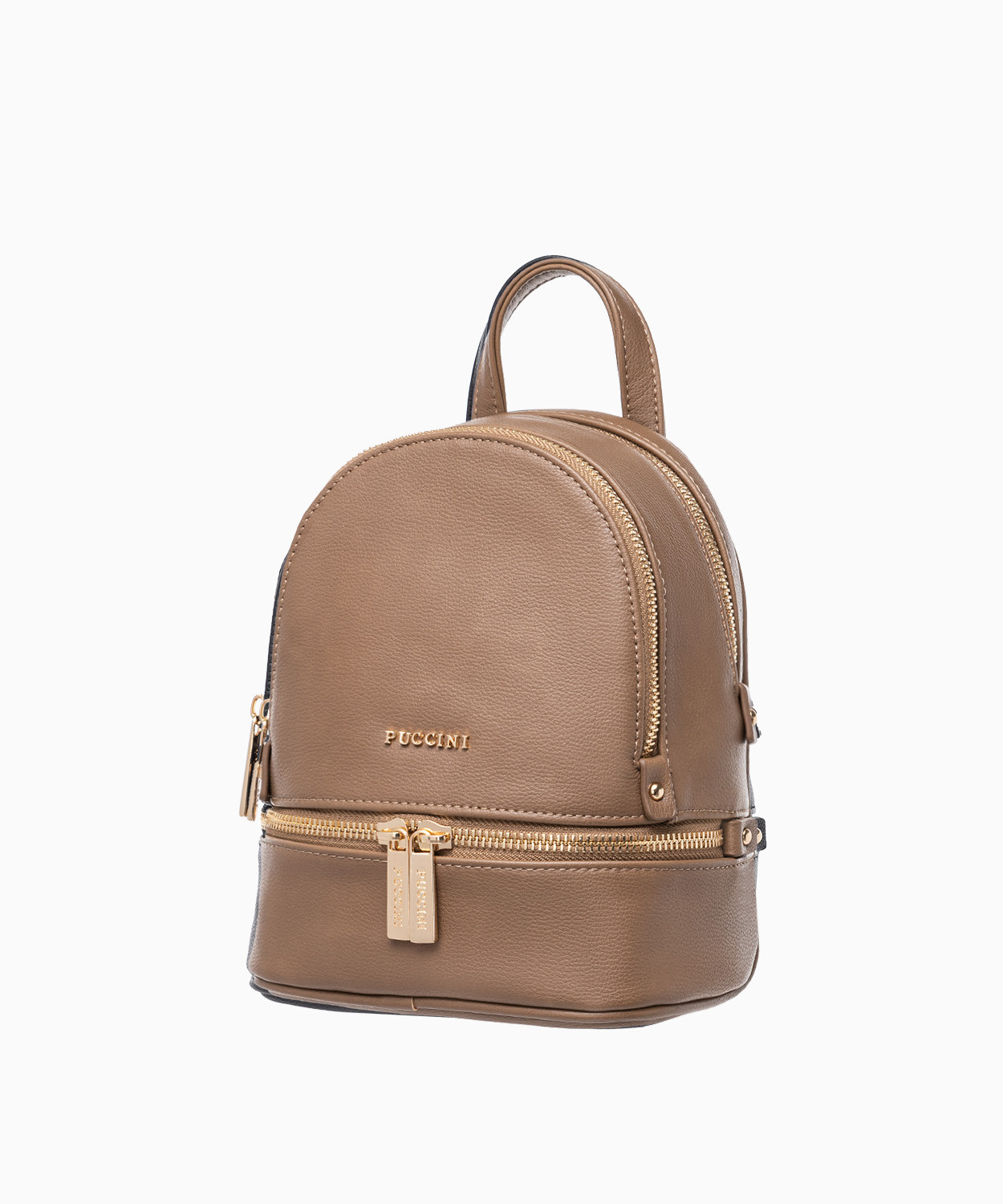 PUCCINI Mini plecak damski brązowy