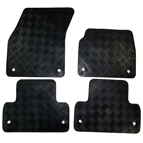 Zestaw gumowych mat samochodowych kompatybilny / zamiennik dla Audi Q7 MK1 (typ 4L) (roczniki 2006-2015) maty dopasowane, wytrzymałe, wodoodporne, antypoślizgowe