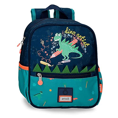 Enso Dino Artist Plecak Przedszkolny Wielobarwny 5,75L, Wielobarwny, Talla única, Plecak przedszkolny dostosowany do wózka