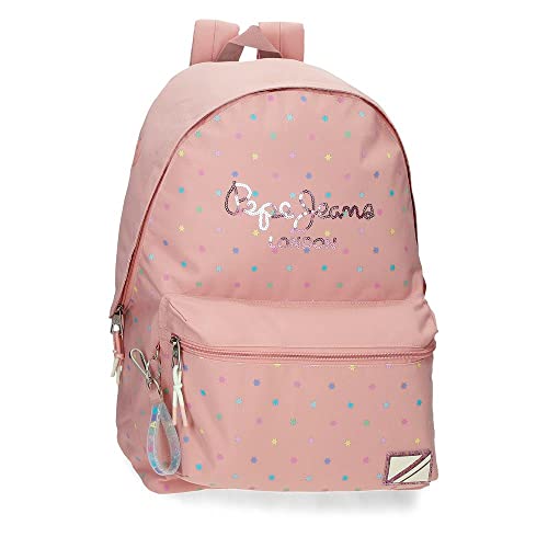 Pepe Jeans Carina Plecak szkolny Różowy 31x42x17,5 cm Poliester 22,79L, Różowy, Talla única, plecak szkolny