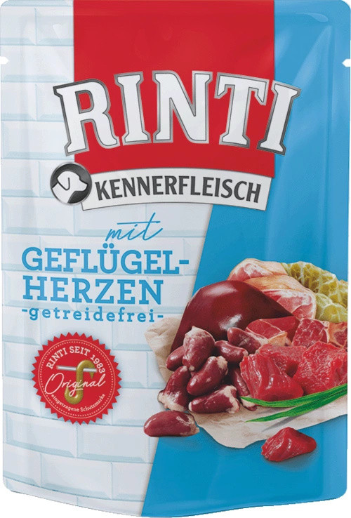 RINTI KENNERFLEISCH saszetka 400G SERCA DROBIOWE 92463 10