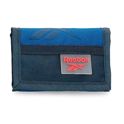 Reebok Atlantic Portfel z Portmonetką, Niebieski, 13x8x2,5 cm, Poliester, niebieski, Cartera con Monedero, Portfolio z portfelem