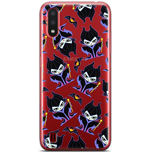 ERT GROUP etui na telefon Samsung A01, case oryginalny i oficjalnie licencjonowany przez Disney, wzór Maleficent 004, optymalnie dopasowane, plecki z TPU częściowo przeźroczyste