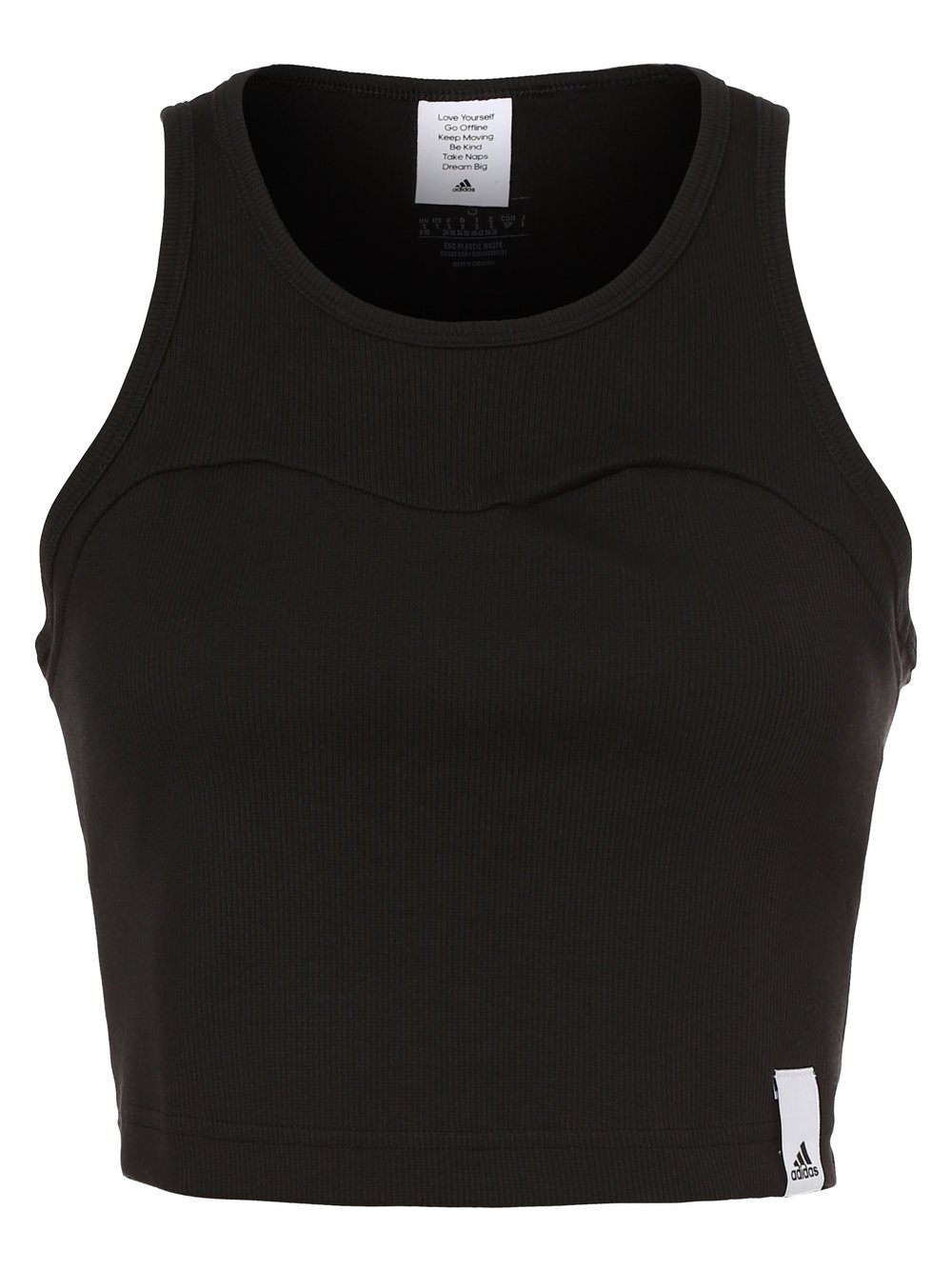 adidas Sportswear - Top damski, czarny
