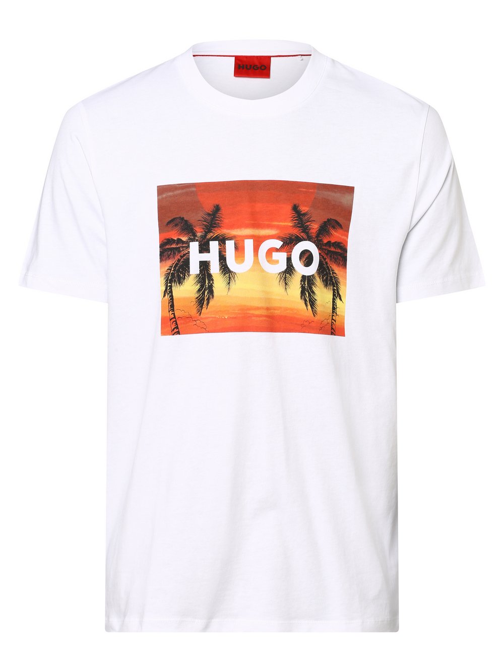 HUGO - T-shirt męski  Dulive_U232, biały