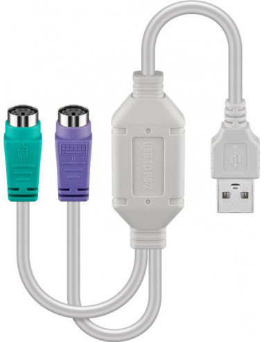 Konwerter Adapter Usb A - PS/2 Dwa Gniazda PS/2