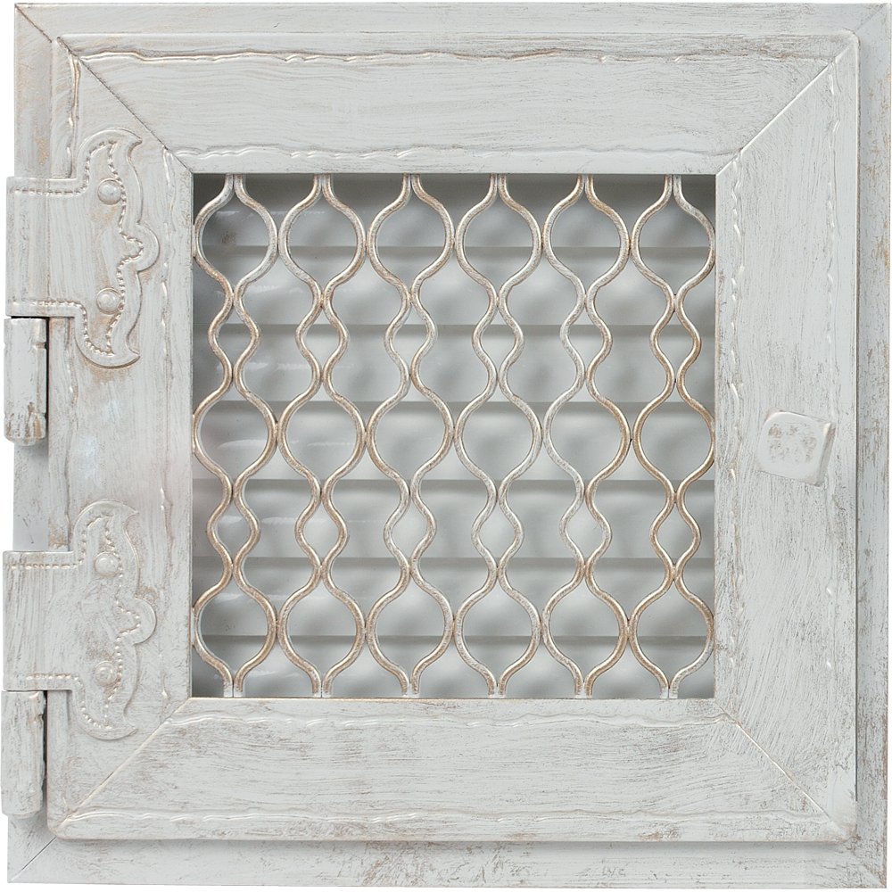 Kratki.pl Kratka retro wyciągana biały antyk 22x22 RETROW/22/B/A