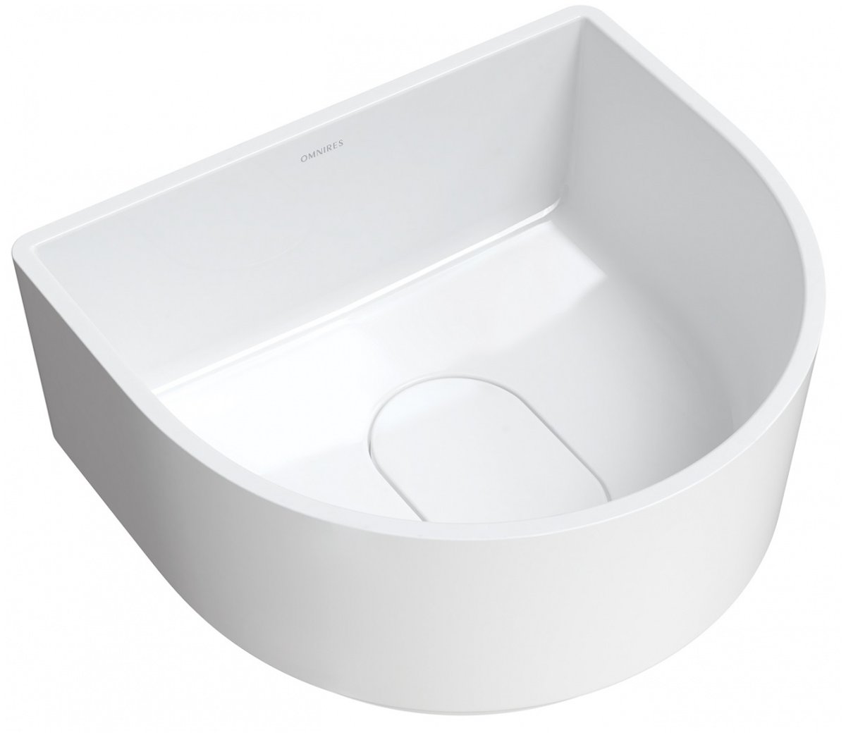 Omnires Cadence M+ Umywalka nablatowa 42x37 cm biały połysk CADENCE420BP