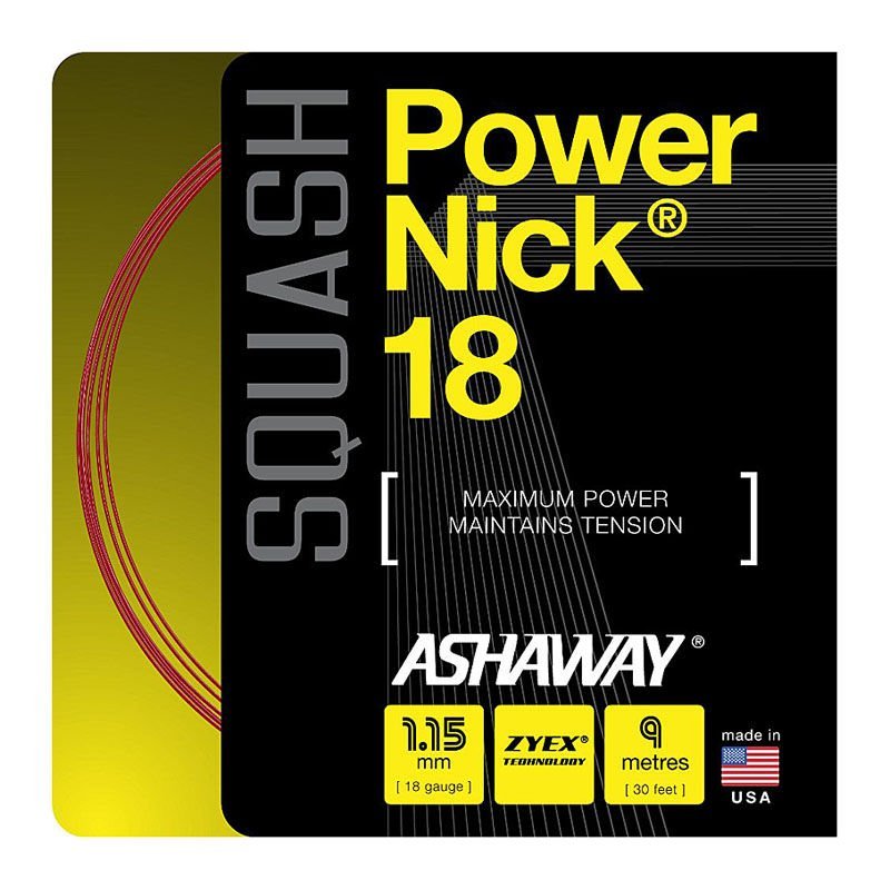 Фото - Аксесуари Ashaway Naciąg do squasha  PowerNick 18 Zyex Red 1,15 mm 