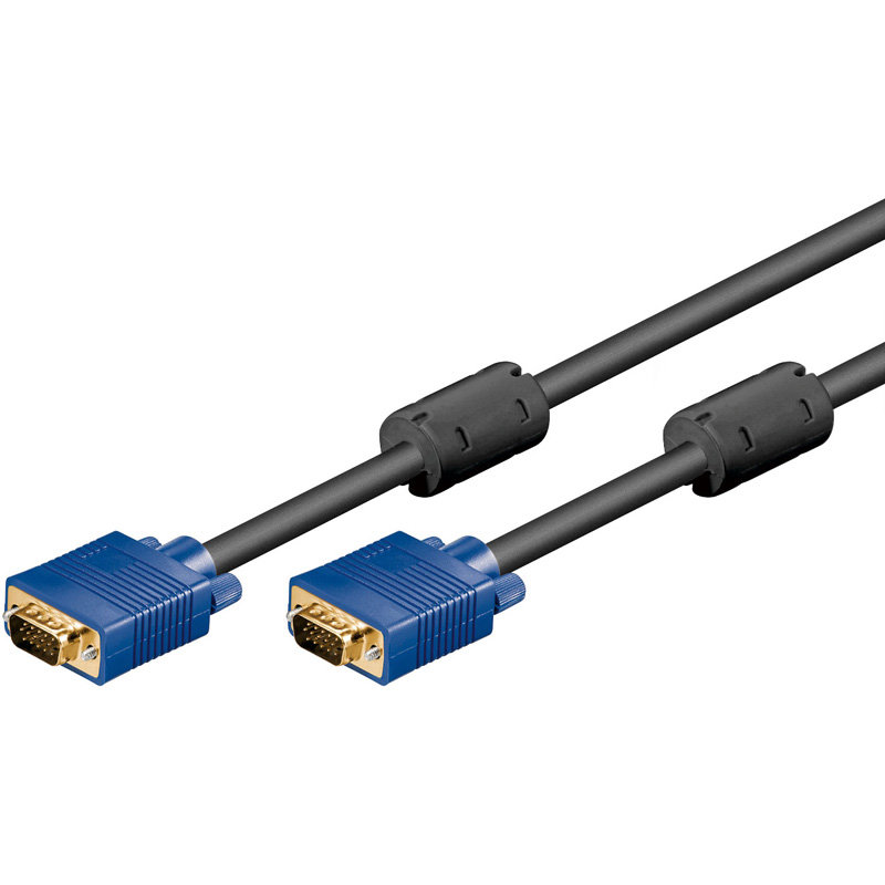 Wentronic kabel do monitora (15 pinów, wtyk HD na 15 pinów, wtyk, XGA, SVGA HD) 5 m Czarny, czarny 1 szt. 4040849933707