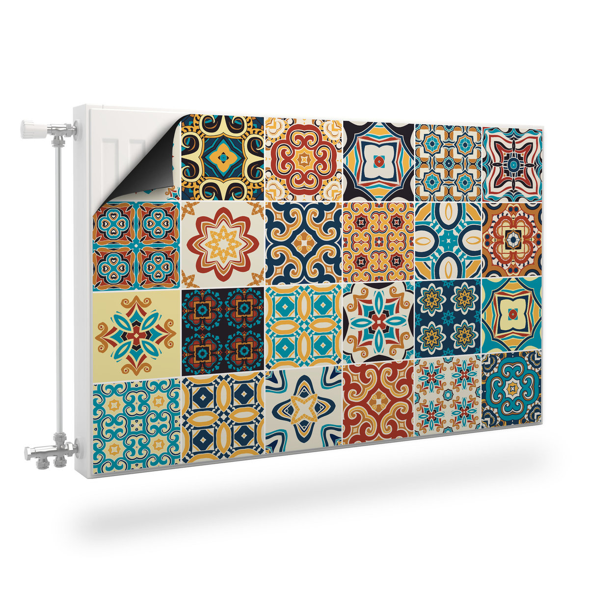 MASKOWNICA Magnetyczna Grzejnika MAROKAŃSKA Mozaika Imitacja Płytek 110cm x 60cm