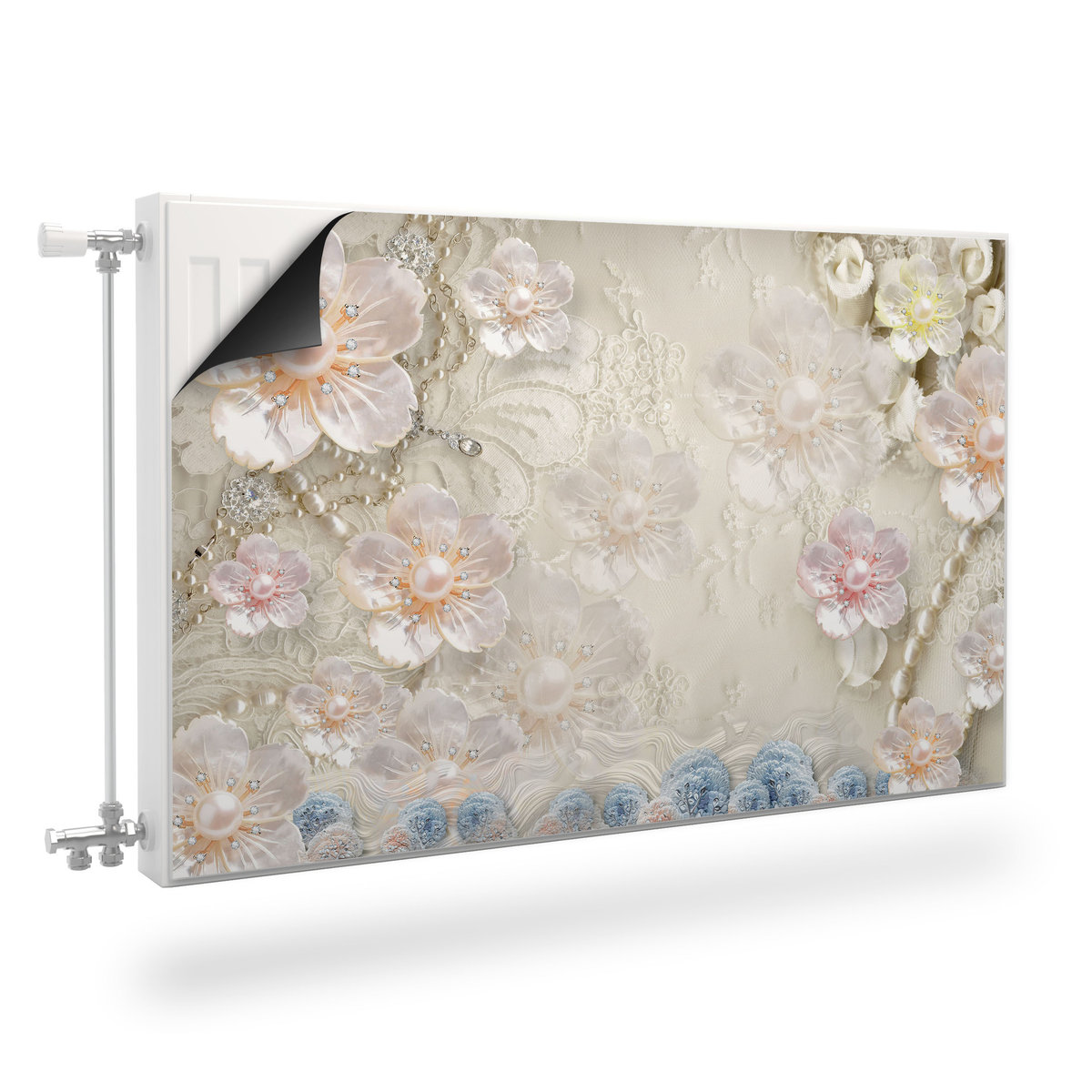 MASKOWNICA Magnetyczna Na Kaloryfer Kwiaty Styl Glamour 100cm x 60cm