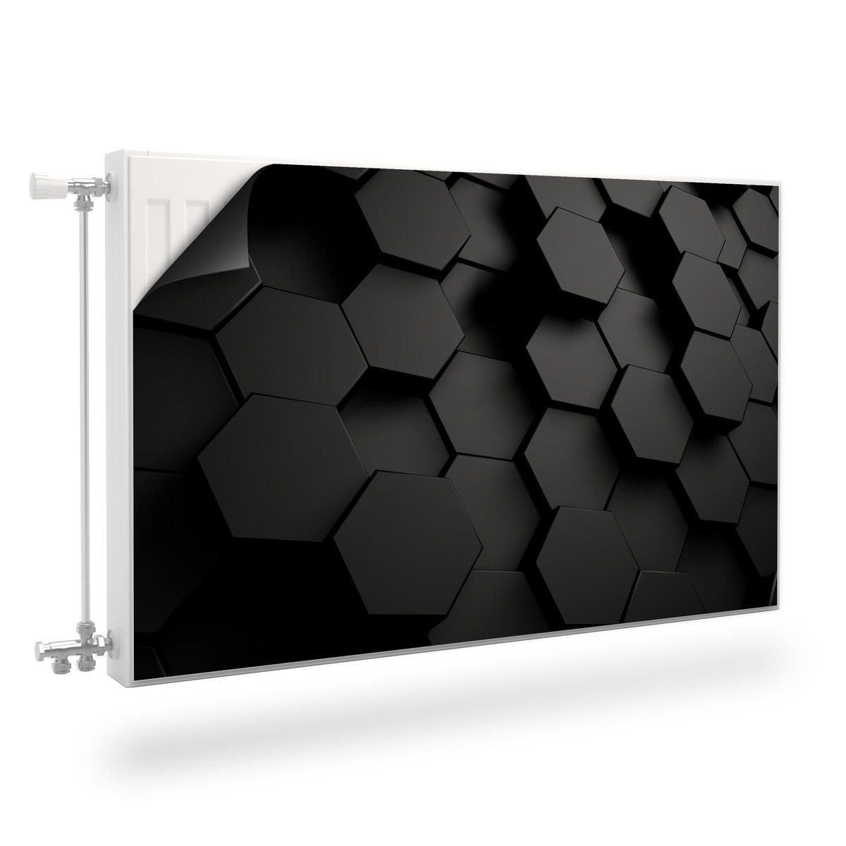 MASKOWNICA Magnetyczna Na Kaloryfer Abstrakcyjne Heksagony 90cm x 60cm