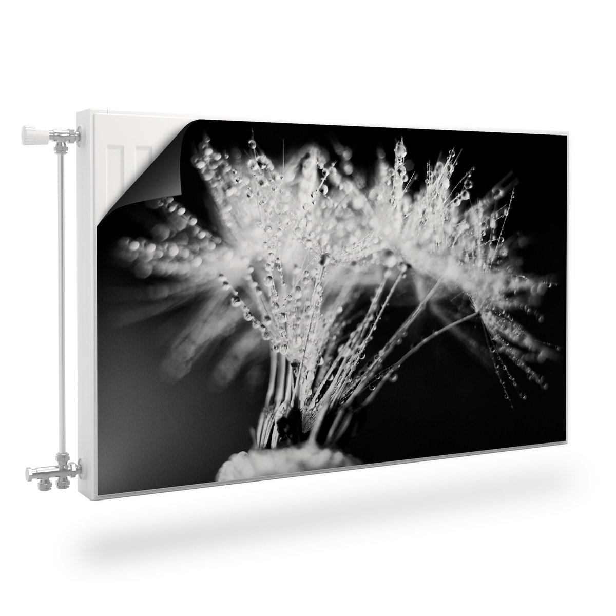 MASKOWNICA Magnetyczna Na Kaloryfer KROPLE Rosy Dmuchawiec 90cm x 60cm