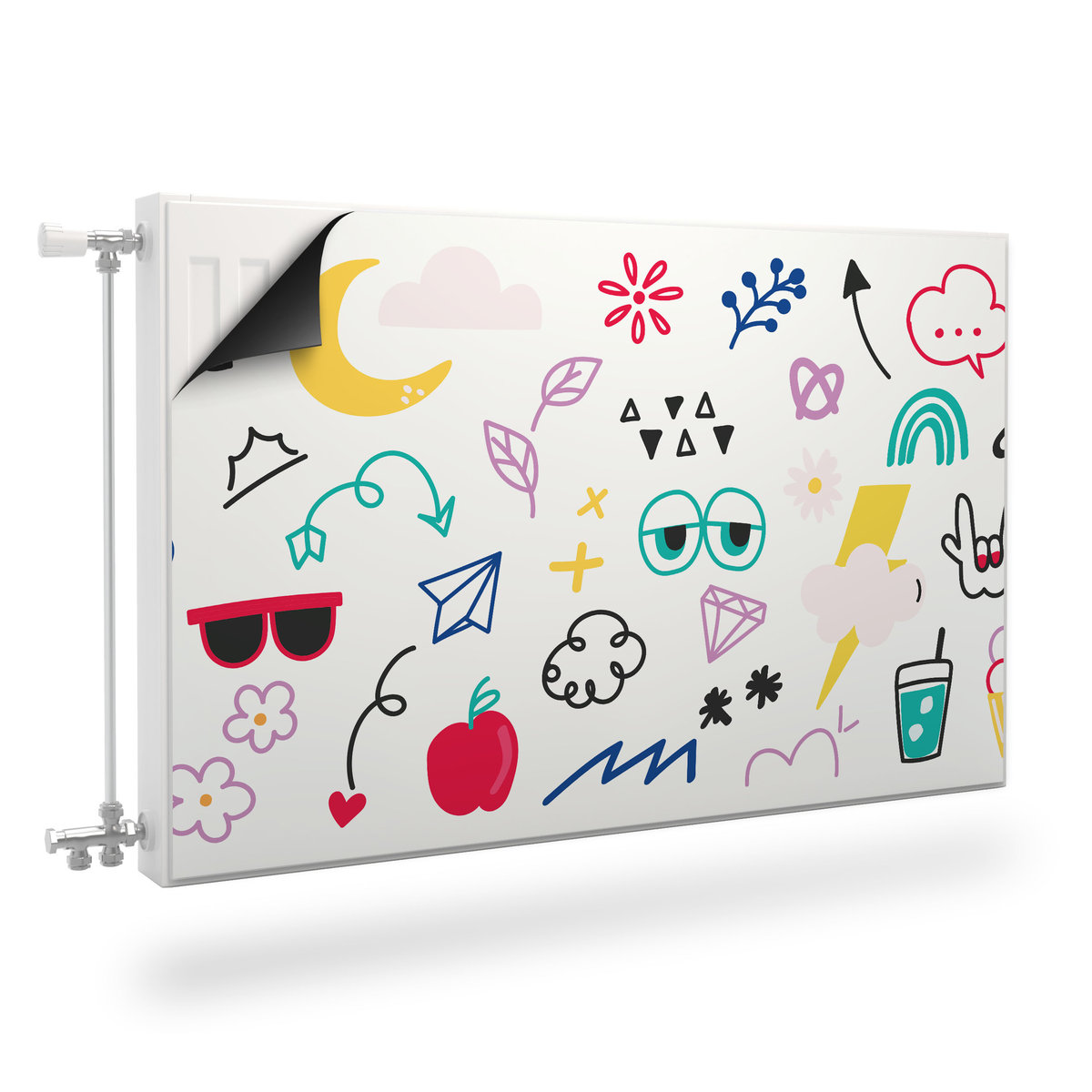 MASKOWNICA Magnetyczna Na Grzejnik Kolorowe Rysunki Komiks 80cm x 60cm