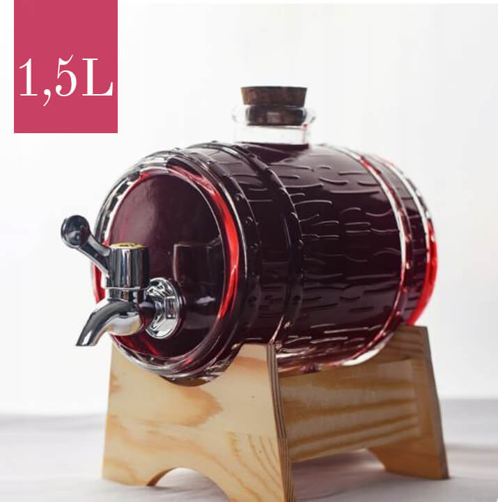 BECZUŁKA, BECZKA SZKLANA 1,5L ANTAŁEK