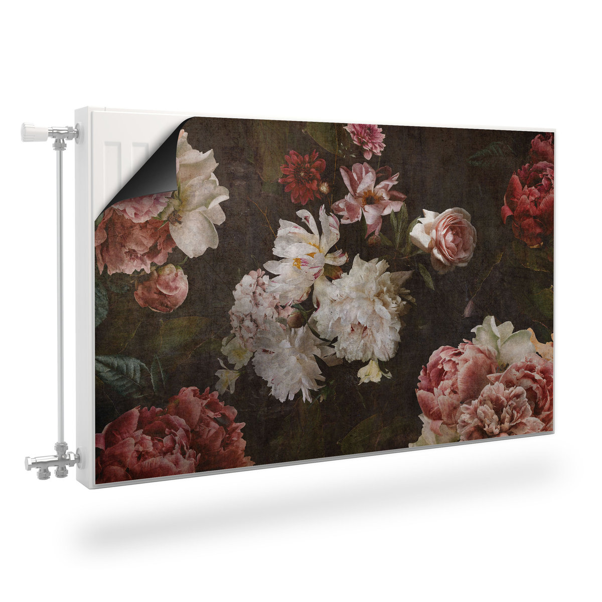 MASKOWNICA Magnetyczna Na Kaloryfer Piwonie W Stylu Retro 90cm x 60cm