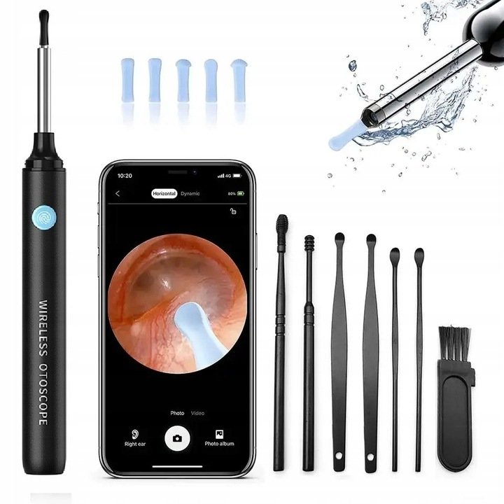 Inteligenty Smart Otoskop Endoskop Kamera X20 Czyszczenie Uszu Z Wosku W Domu Wifi Android Ios Hd