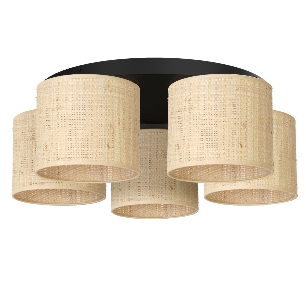 Boho lampa sufitowa z pięcioma abażurami LX 5277 z serii RATTAN
