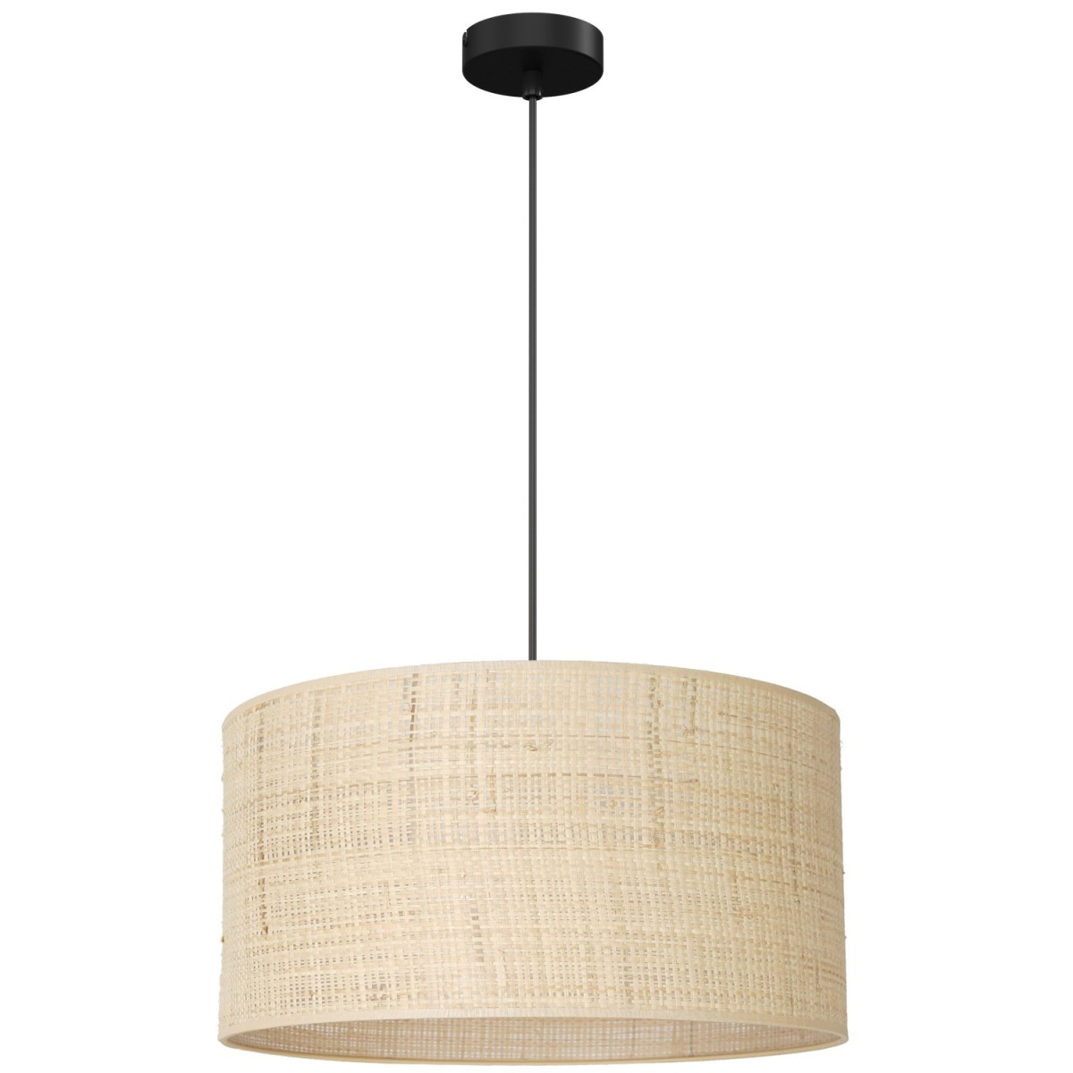 Lampa wisząca z szerokim, ratanowym abażurem LX 5280 z serii RATTAN