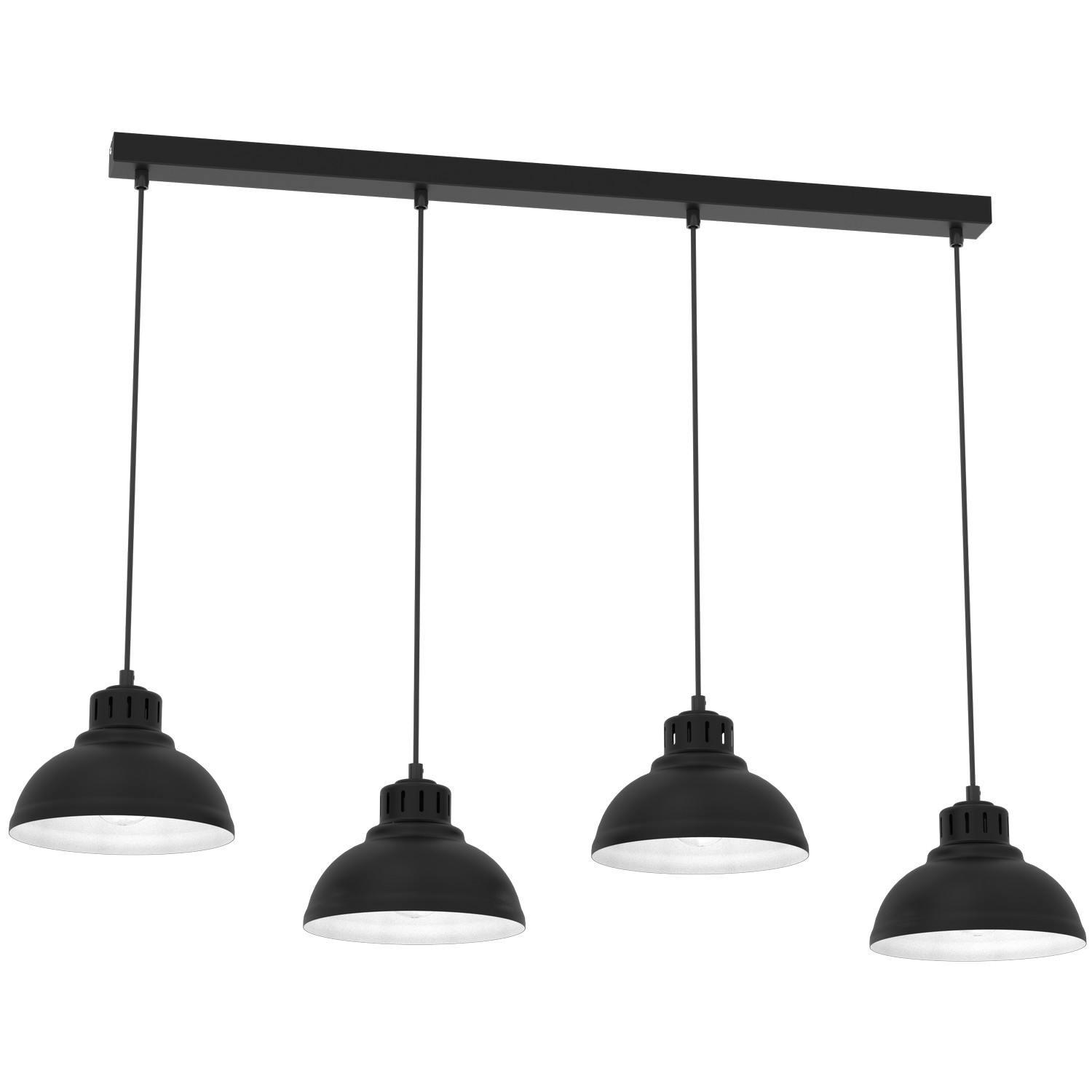 Czarna lampa wisząca nad aneks kuchenny LX 9095 z serii SVEN