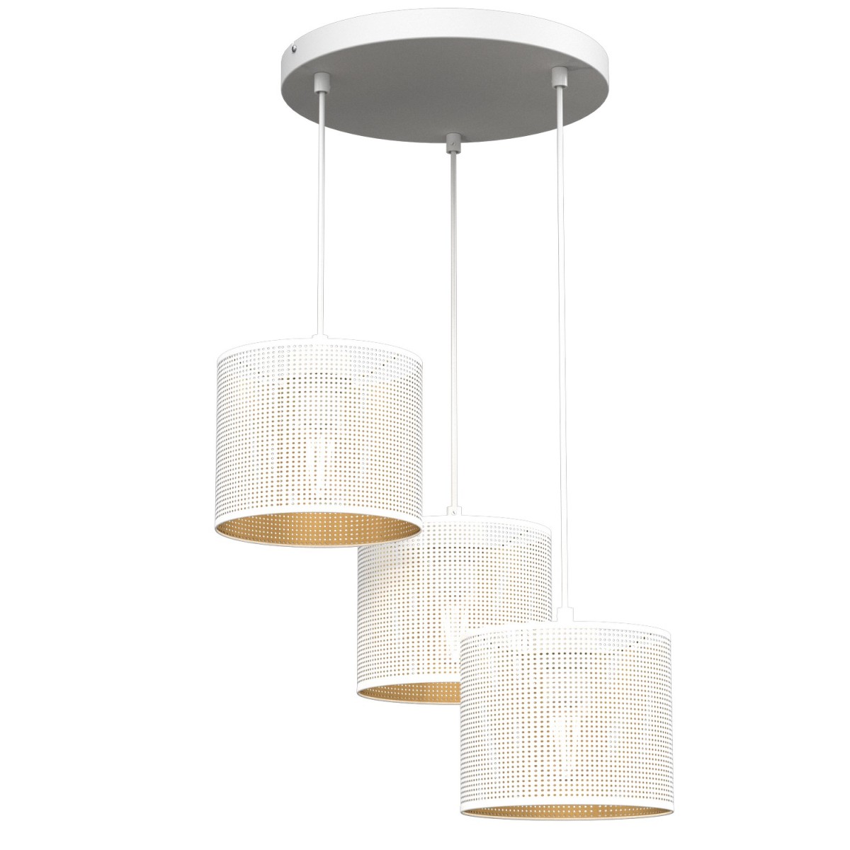 Stylowa lampa wisząca z białymi abażurami LX 5268 z serii LOFT SHADE