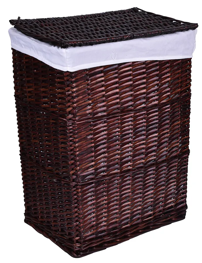 Wiklinowy kosz na pranie wenge 72L T6-G72