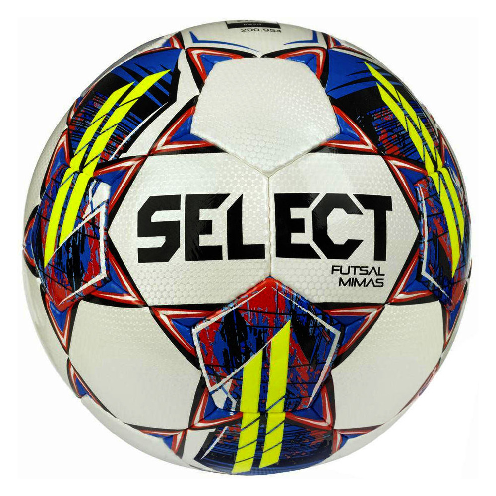 Piłka nożna Select Futsal Mimas FIFA Basic 22 biało-niebieska na halę 17624 - rozmiar piłek - 4
