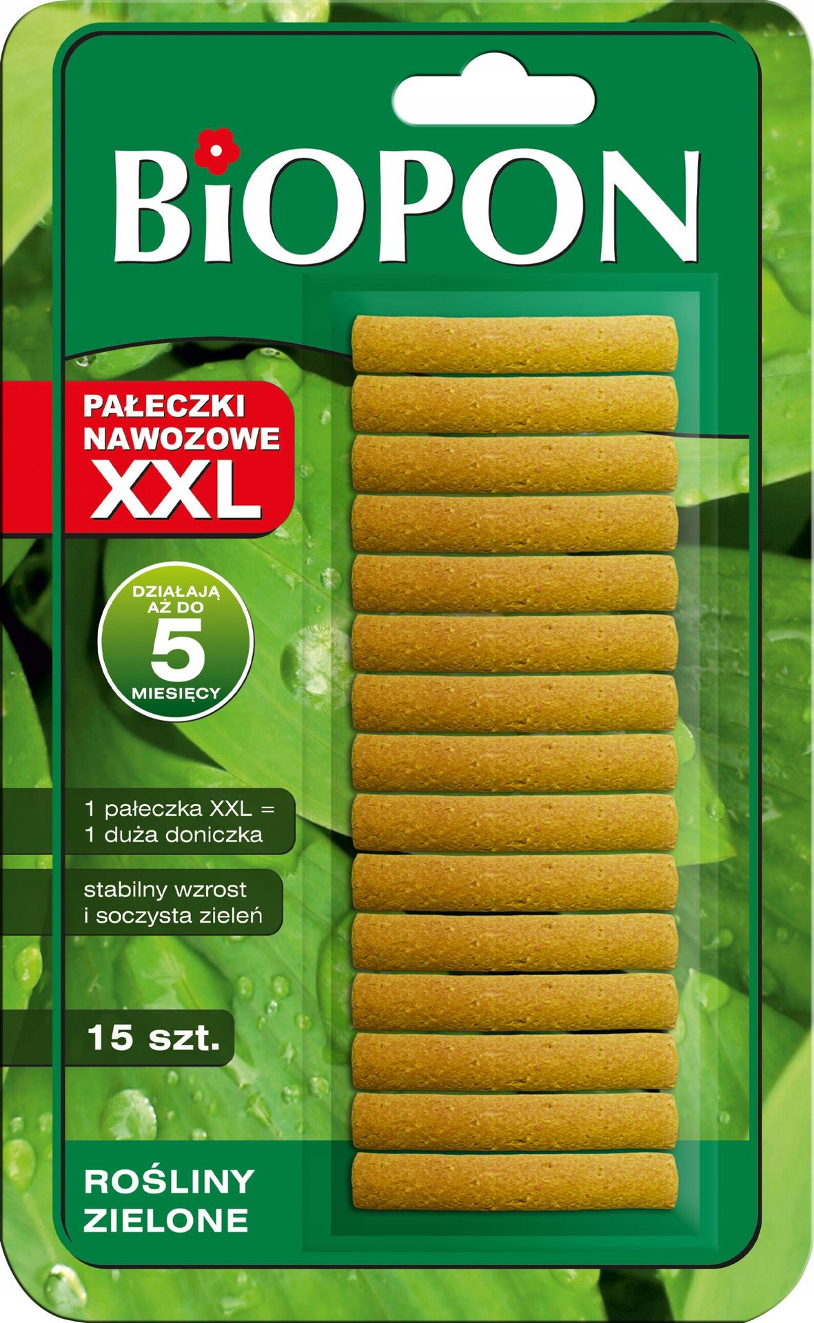 Biopon Pałeczki nawozowe XXL uniwersalne, blister 15 szt., marki