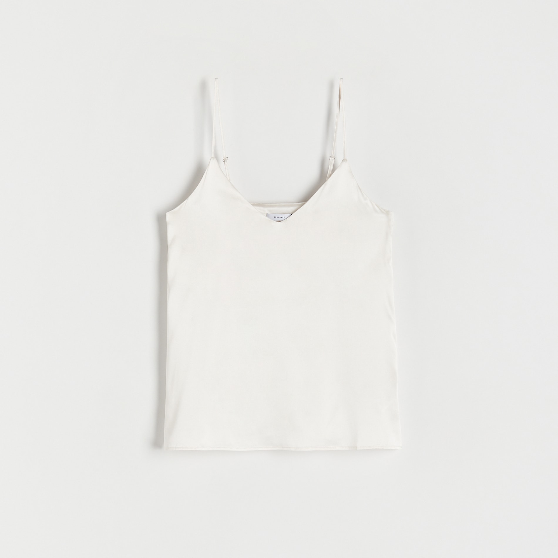 Reserved - PREMIUM Jedwabny top - Kremowy