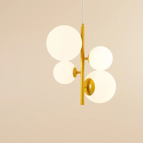 Dekoracyjna lampa wisząca Bloom 1091L14 kule żółta