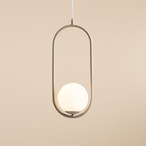 Riva lampa wisząca 1-punktowa beżowa 1086G17