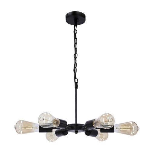 Sparta lampa wisząca czarny 6X60W E27 36-09395