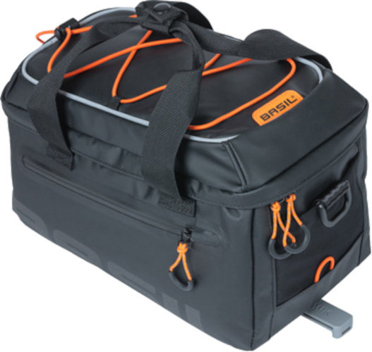 Basil Miles Tarpaulin Bicycle Trunkbag MIK, black/orange 2021 Sakwy 18114