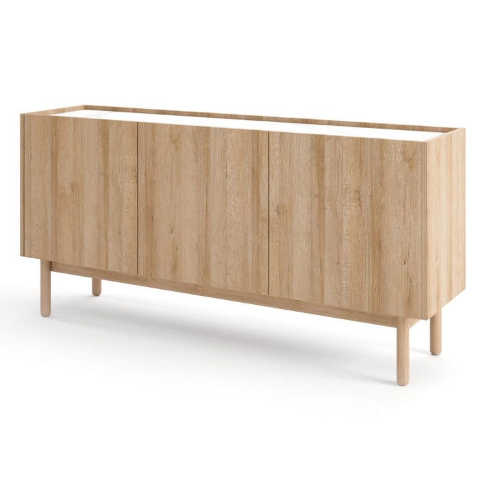Komoda BOHO K144/68 Dąb riviera złoty / marmur bianco