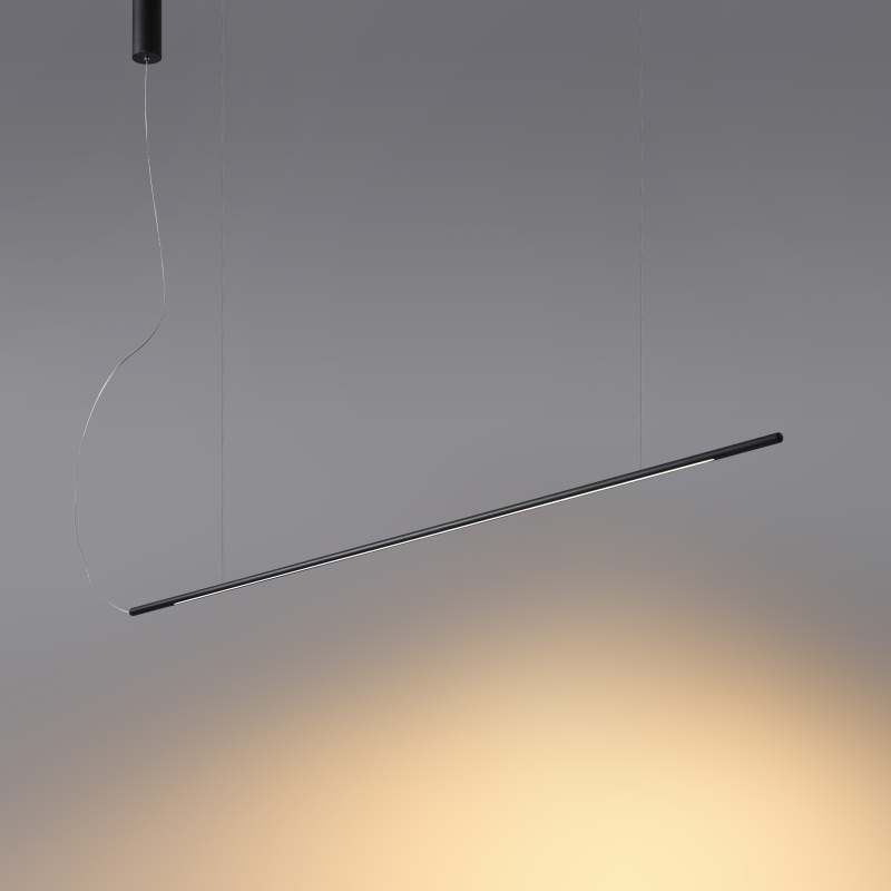 Lampa wisząca Line 536301103 Elkim LED 18W 3000K nad wyspę czarna