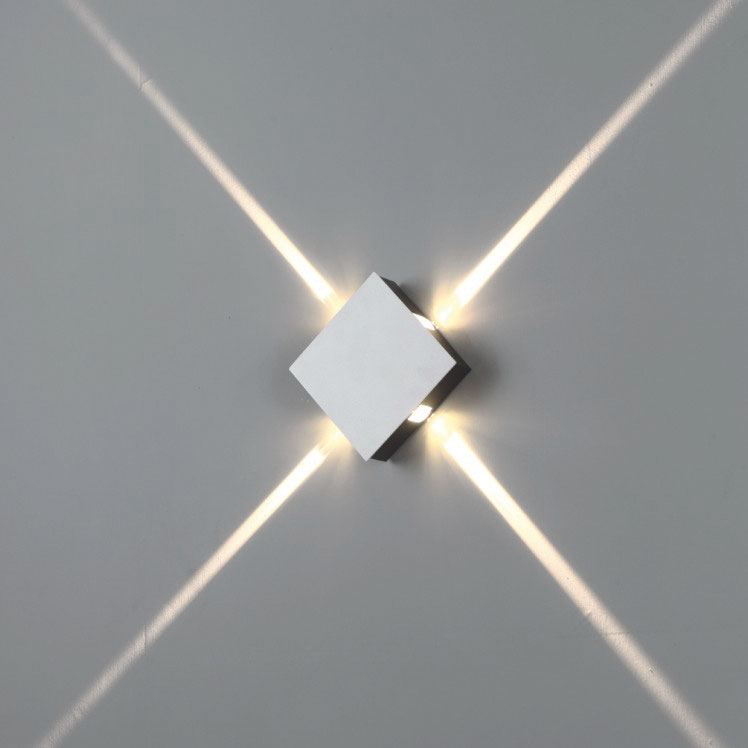 Kinkiet do sypialni Mollis 616004102 Elkim LED 4W 3000K kostka biała
