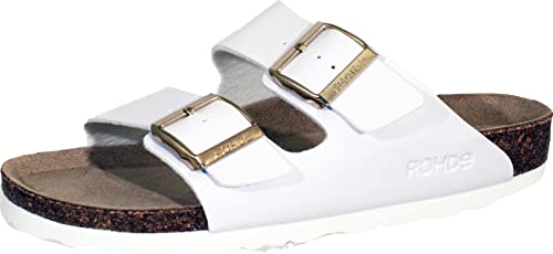 Rohde Damskie kapcie Alba, 09 białe/lakierowane, 36 EU, 09 biały lakier, 36 EU