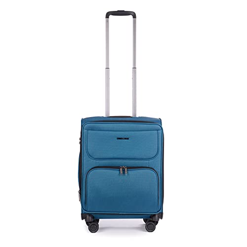 Stratic Bendigo Light+ miękka walizka podróżna na kółkach, zamek TSA, 4 kółka, możliwość rozszerzenia, Petrol, 55 cm, 34-