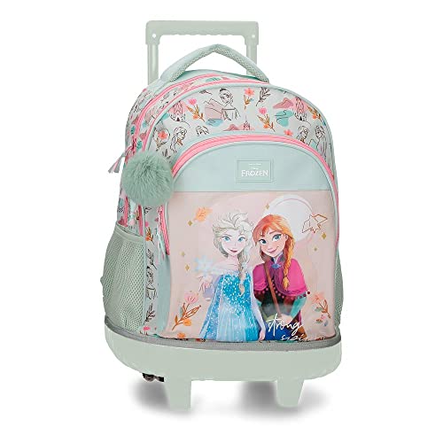 Disney Frozen Strong Spirit Plecak Compact 2 koła Wielobarwny 32x43x21 cms Poliester 28.9L, Wielobarwny, Mochila Compact 2 Ruedas, Kompaktowy plecak 2 koła