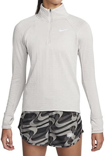 Nike Therma-FIT top do biegania z zamkiem błyskawicznym na szyję dla kobiet, lt Iron ore/Reflective silv,S