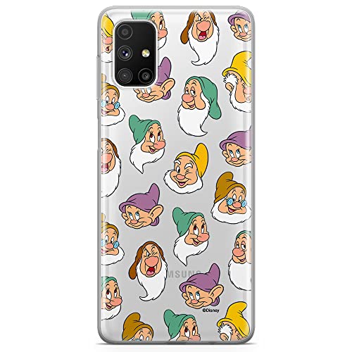 ERT GROUP etui na telefon Samsung M51, case oryginalny i oficjalnie licencjonowany przez Disney, wzór Snow White and the Seven Dwarfs 015, optymalnie dopasowane, plecki z TPU częściowo przeźroczyste