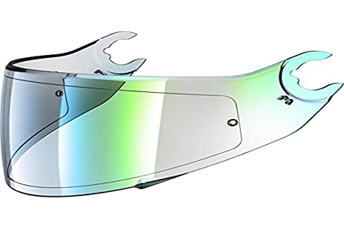 Shark Skwal/Spartan Irid. Metalowy jasnozielony daszek certyfikowany do użytku drogowego