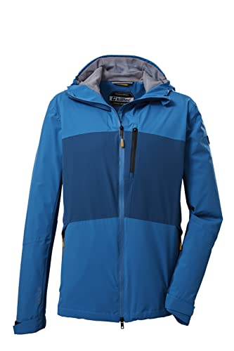Killtec Męska kurtka funkcyjna / kurtka outdoorowa z kapturem i wentylacją pod pachami KOS 31 MN JCKT; ciemna, XL, 39227-000