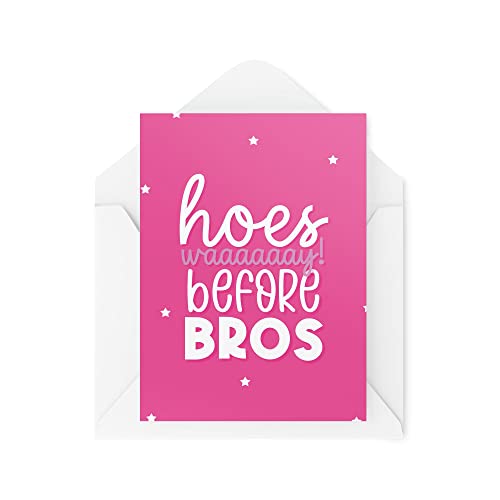 Karty na Dzień Galentine's - Motyka Way Before Bros - Karty na zerwanie - Kartki walentynkowe - Karty najlepszego przyjaciela - Karta Bestie - Dziewczęca kartka - CBH1598