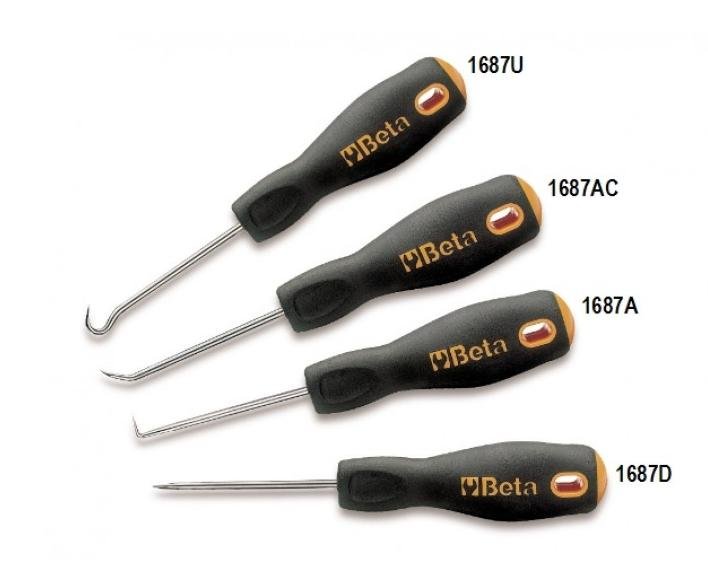 BETA Tools 4-częściowy zestaw rysików 1687/S4, stal, 016870150