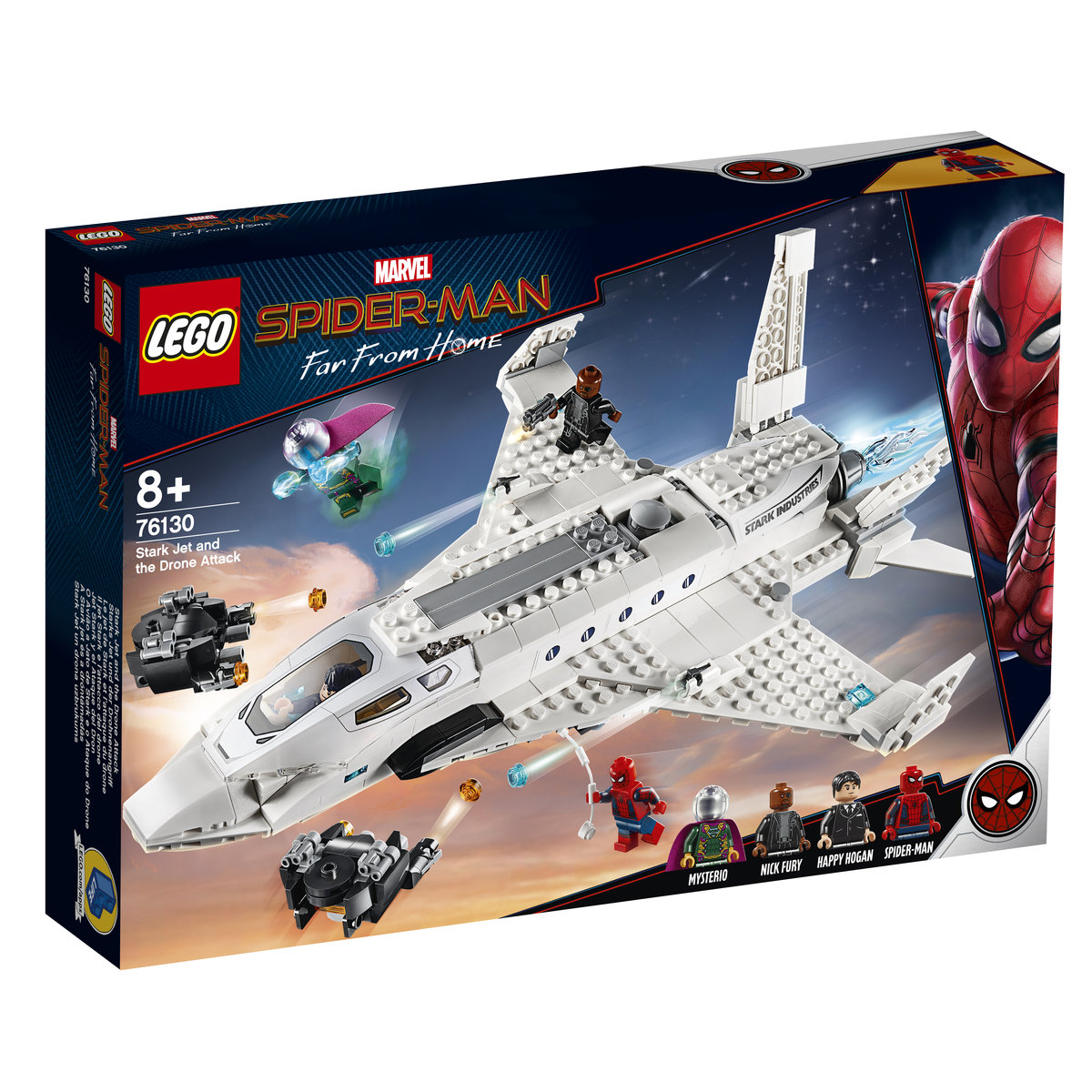 LEGO Super Heroes Marvel Odrzutowiec Starka i Atak Dronów 76130