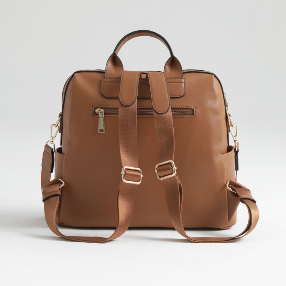 JOISSY Plecak i torba dla mamy 2w1 MINI Camel Gold