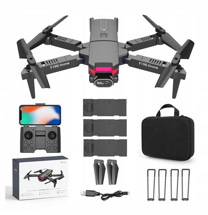 AIG E190 2Xkamera Hd 1080P Wifi Fpv +3X Bateria